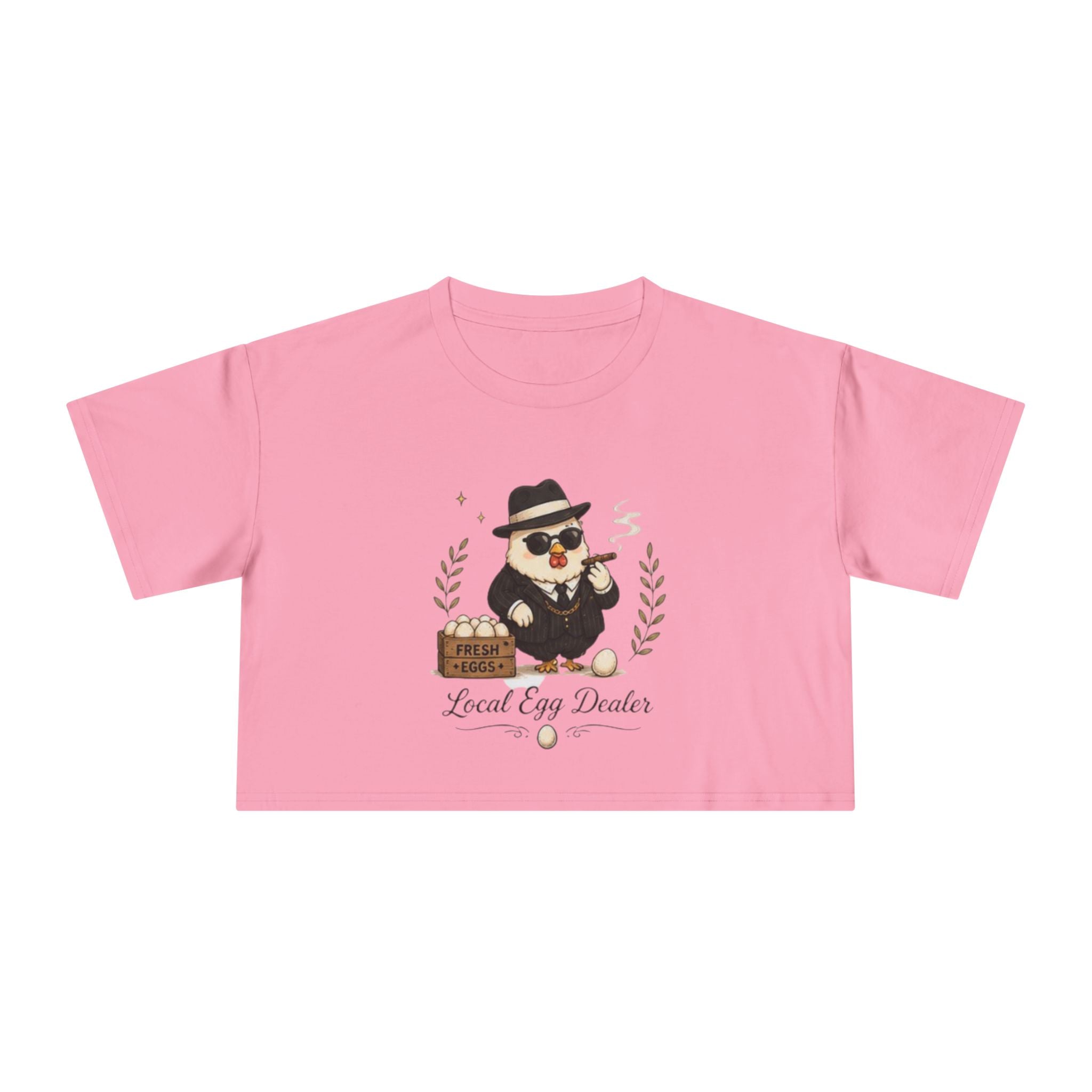 Crop Tee | Local Egg Dealer Cute Chick Graphic Crop Top